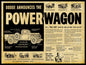 DODGE POWER WAGON 16 x 12