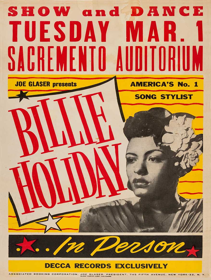 1949 BILLIE HOLIDAY SACRAMENTO 12 x 16