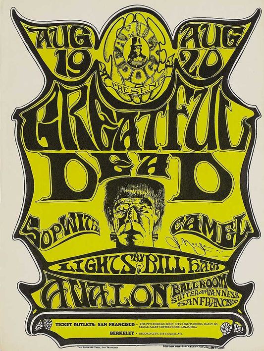 1966 GRATEFUL DEAD FRANKENSTEIN 12 x 16