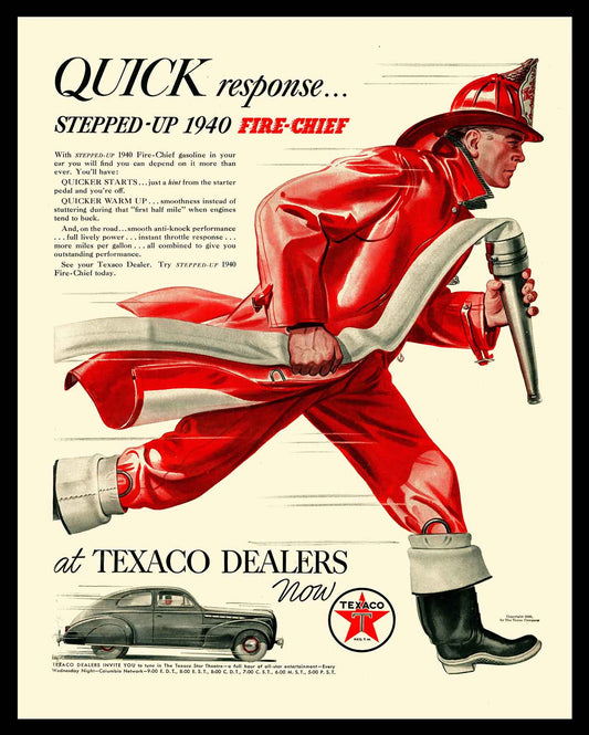 TEXACO FIRE CHIEF 24 x 30