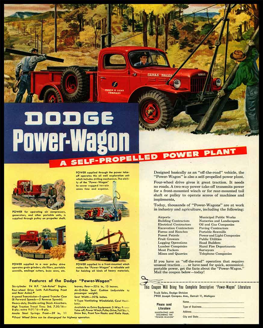 DODGE POWER WAGON 24 x 30