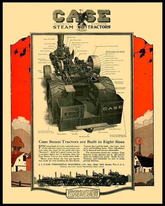 CASE STEAM TRACTORS 24 x 30