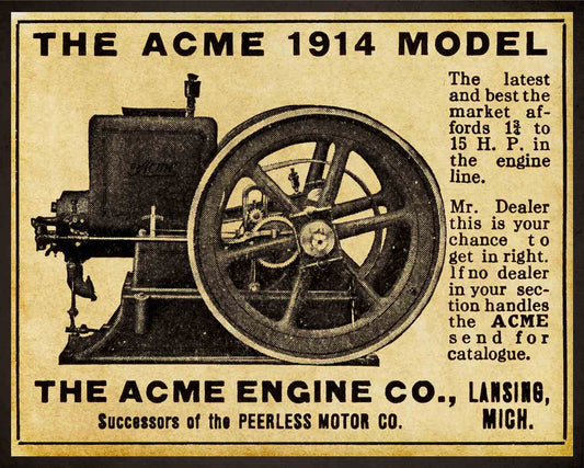 1912 ACME ENGINE 1 30 x 24