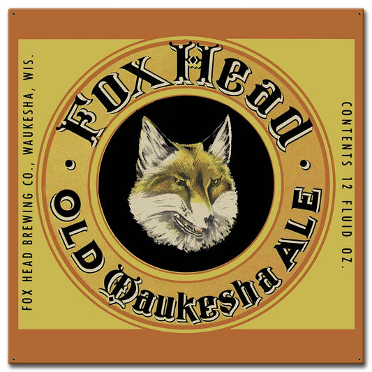 FOX HEAD OLD MAUKESHA ALE 28 x 28