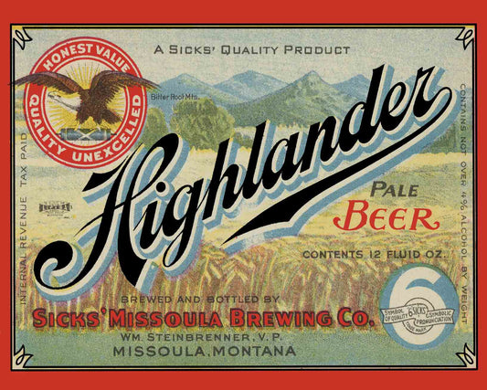 HIGHLANDER PALE BEER 30 x 24