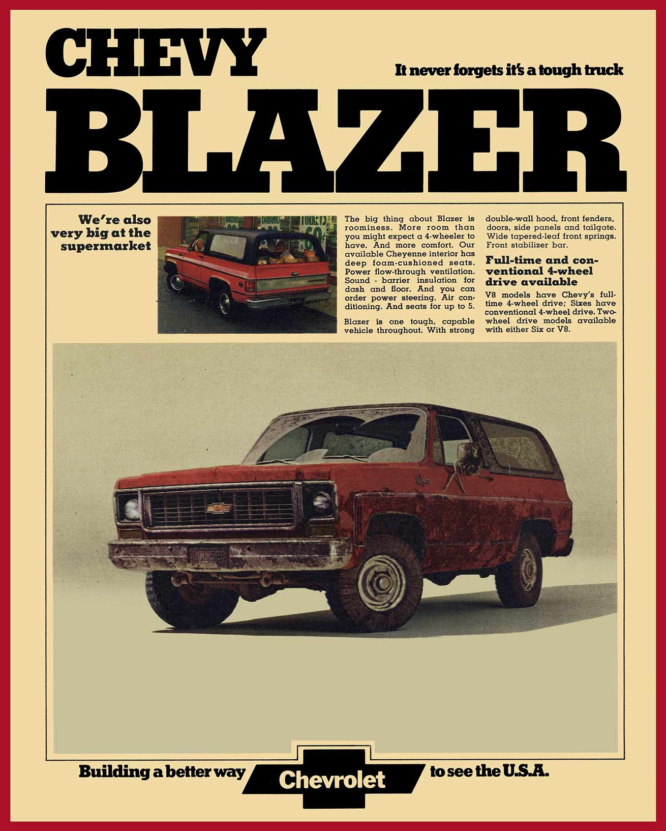 SIERRA 1973 BLAZER RED 24 x 30