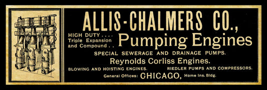 1901 ALLIS CHALMERS PUMPING ENGINES 36 x 12