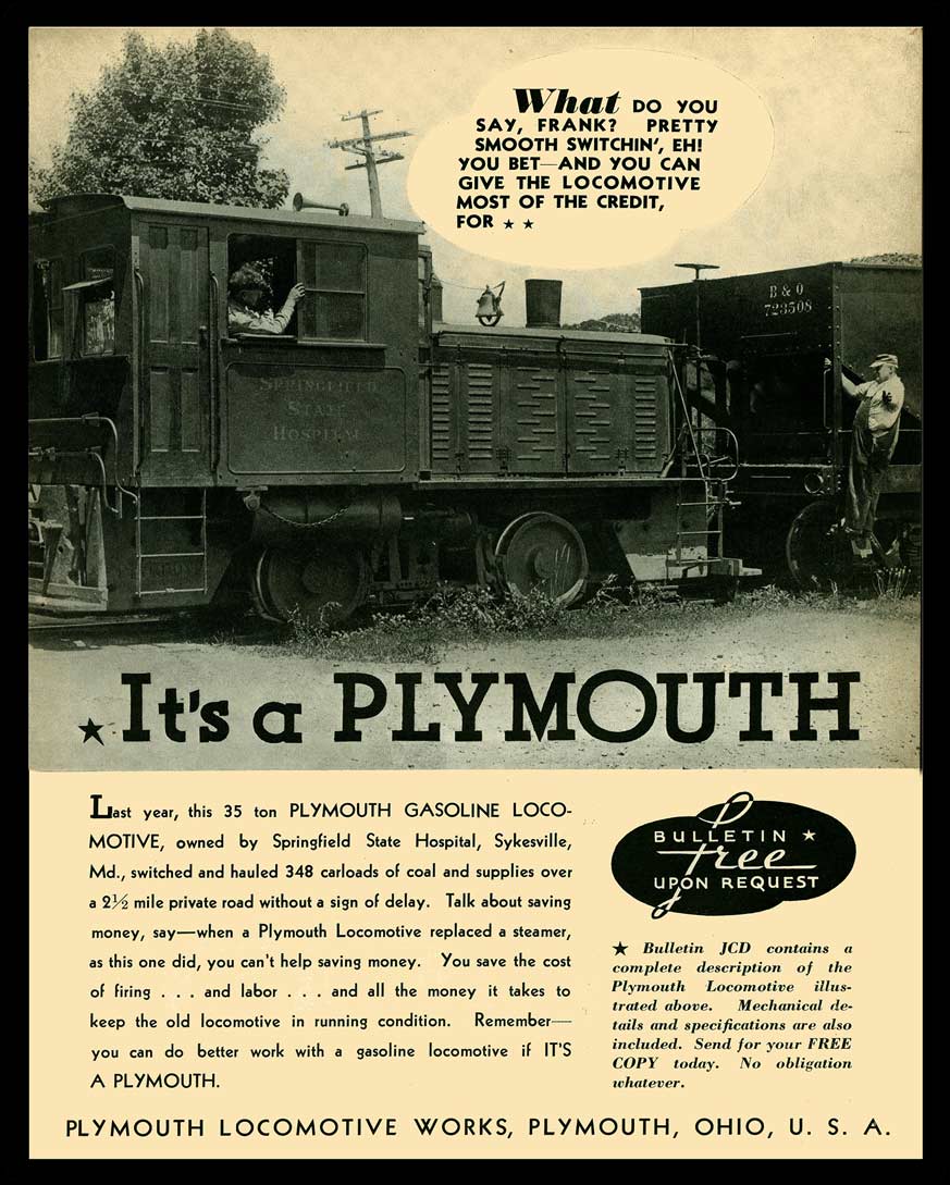 PLYMOUTH LOCOMOTIVE 24 x 30