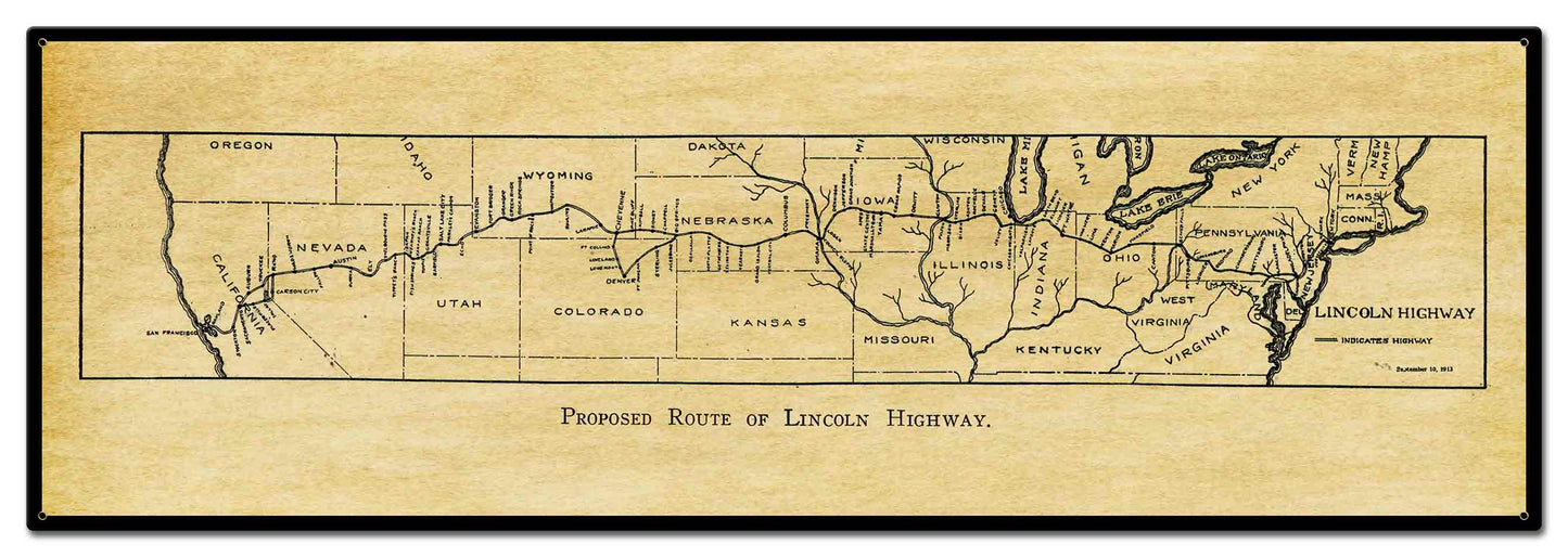 XRAY 1913 LINCOLN HIGHWAY 36 x 12