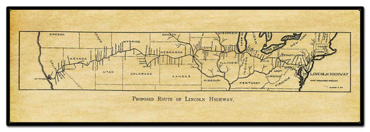 XRAY 1913 LINCOLN HIGHWAY 36 x 12