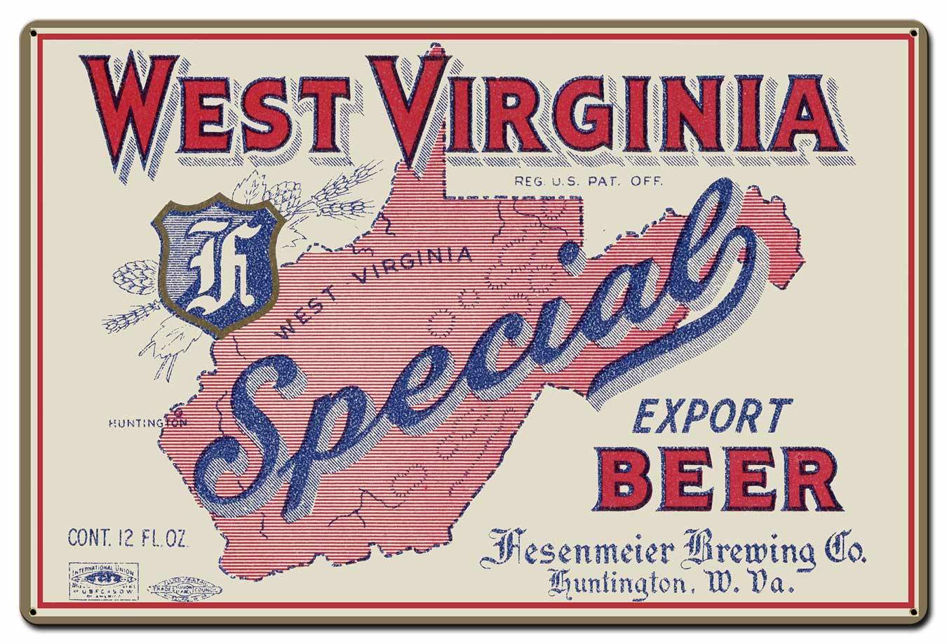 WEST VIRGINIA SPECIAL EXPORT 36 x 24