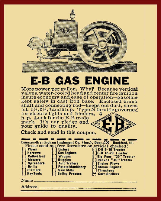 ZULU 1917 EB ENGINE RED 24 x 30