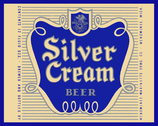 SILVER CREAM BEER 3 BLUE 30 x 24