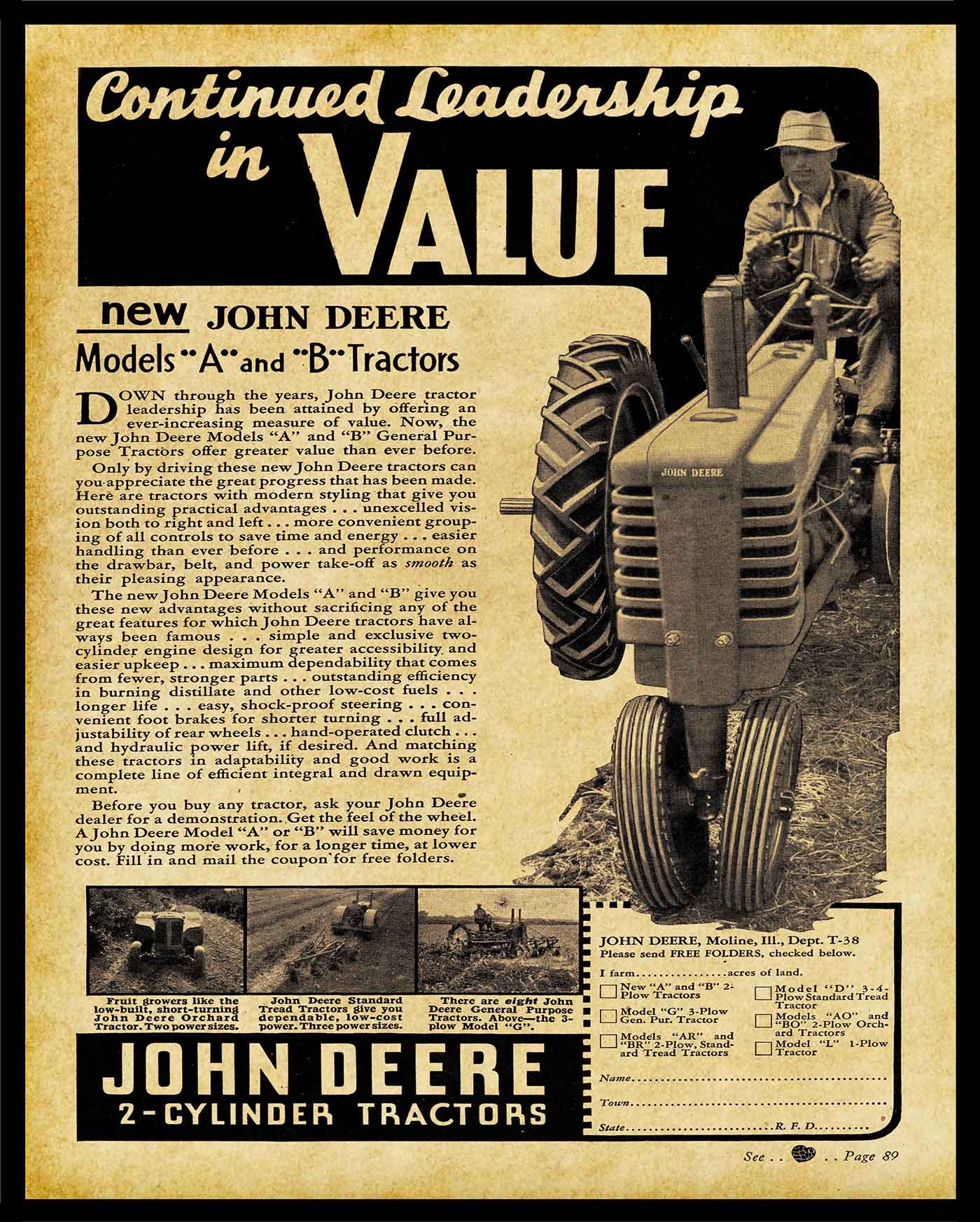 1938 JOHN DEERE 24 x 30