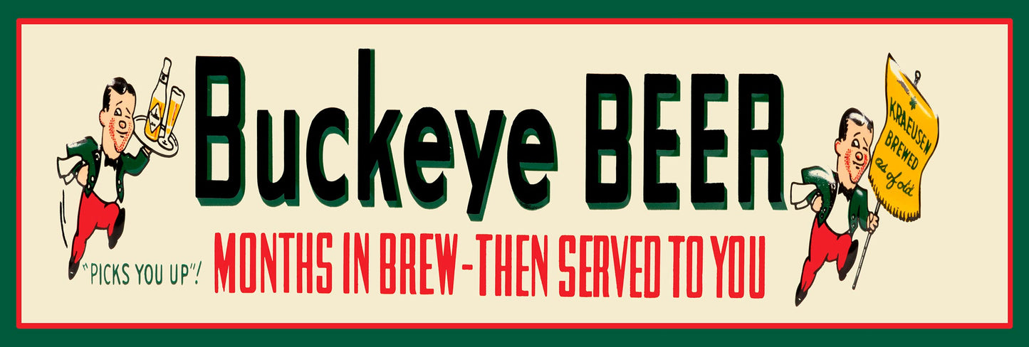 RICK BUCKEYE BEER 36 x 12