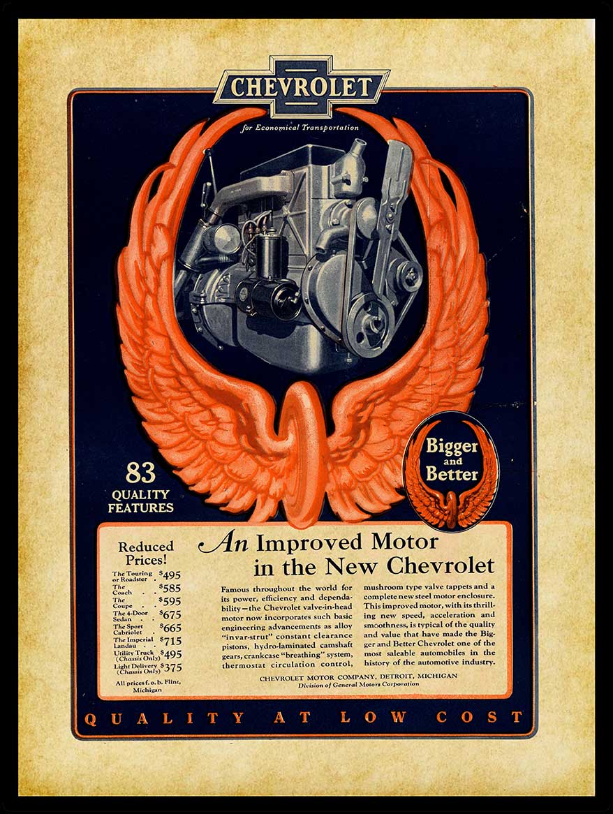 1928 CHEVROLET WINGS 12 x 16