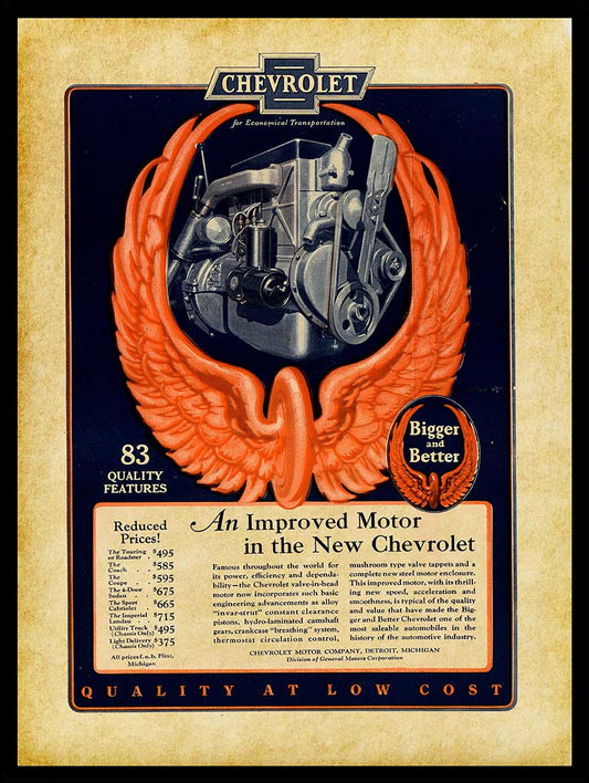 1928 CHEVROLET WINGS 12 x 16