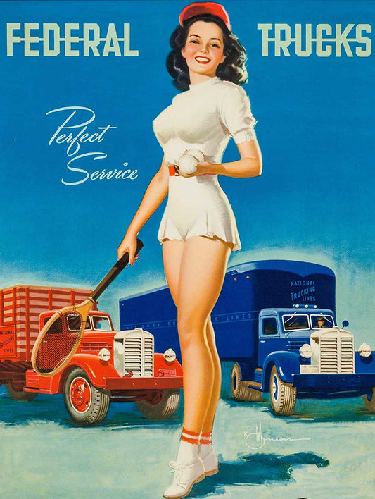 FEDERAL TRUCKS PERFECT SERVICE 12 x 16