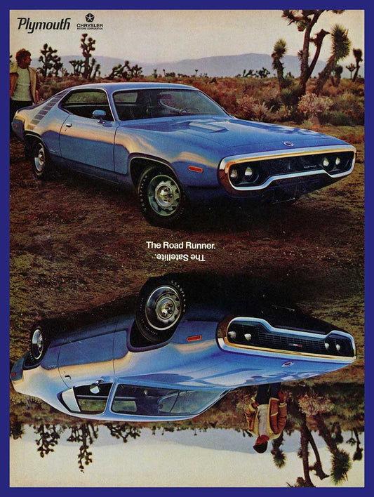 GOLF 1972 ROAD RUNNER SATELLITE BLUE 12 x 16