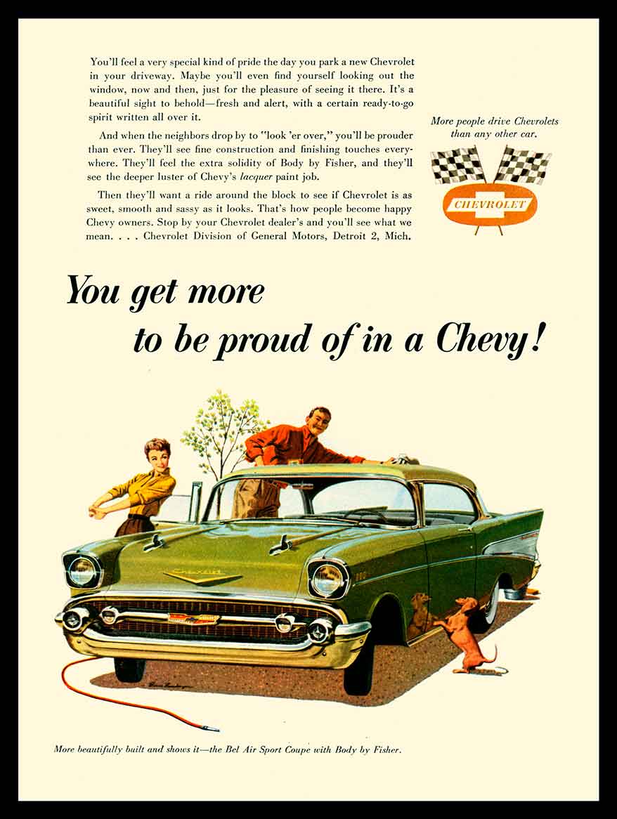 1957 CHEVROLET BELAIR 5 12 x 16