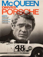 MCQUEEN DRIVES PORSCHE 12 x 16