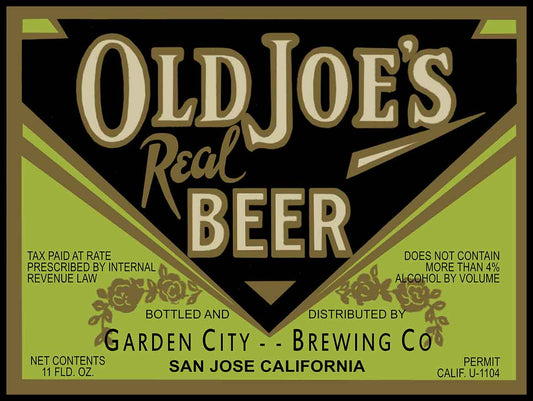 OLD JOES BEER BLACK 16 x 12