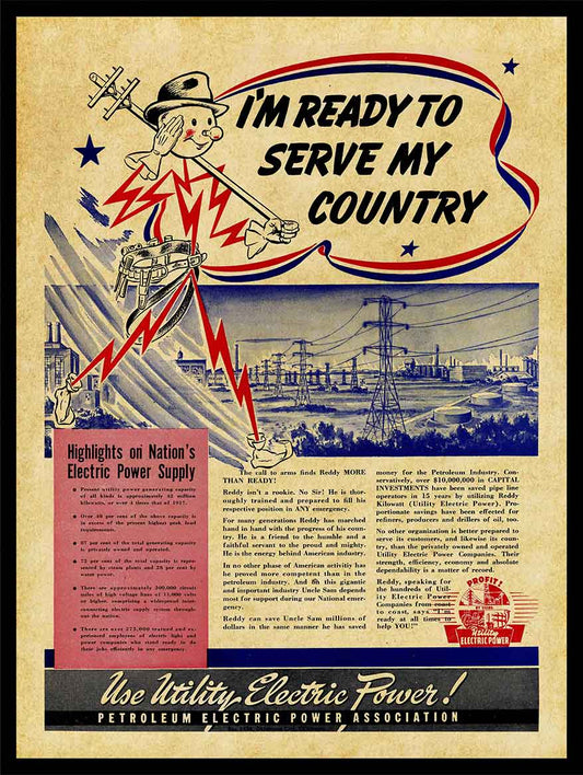 OMEGA 1941 REDDY KILOWATT 12 x 16