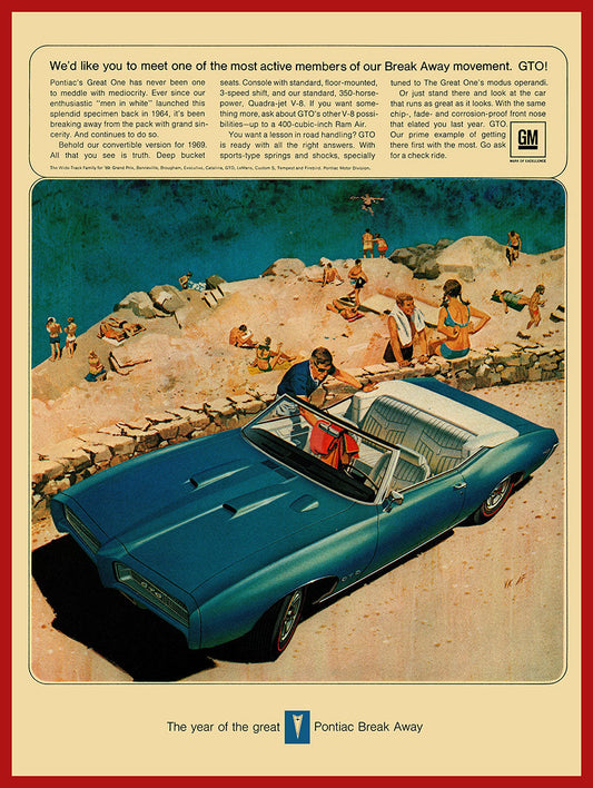 PONTIAC 13 RED 12 x 16