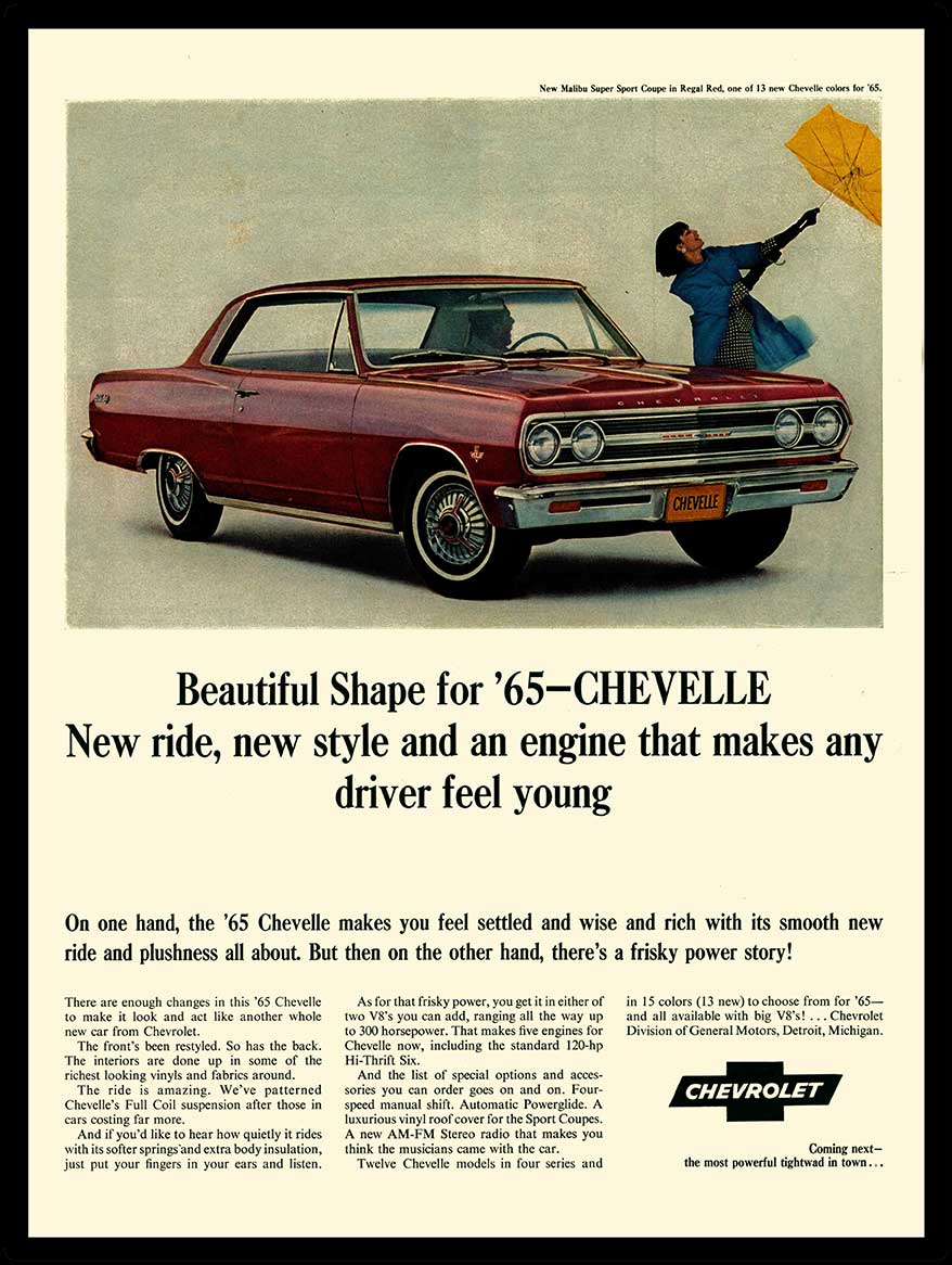 CHEVROLET 65 CHEVELLE 12 x 16