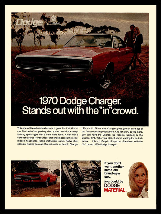 DODGE CHARGER 1970 12 x 16