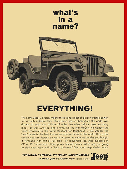 1963 JEEP UNIVERSAL 12 x 16