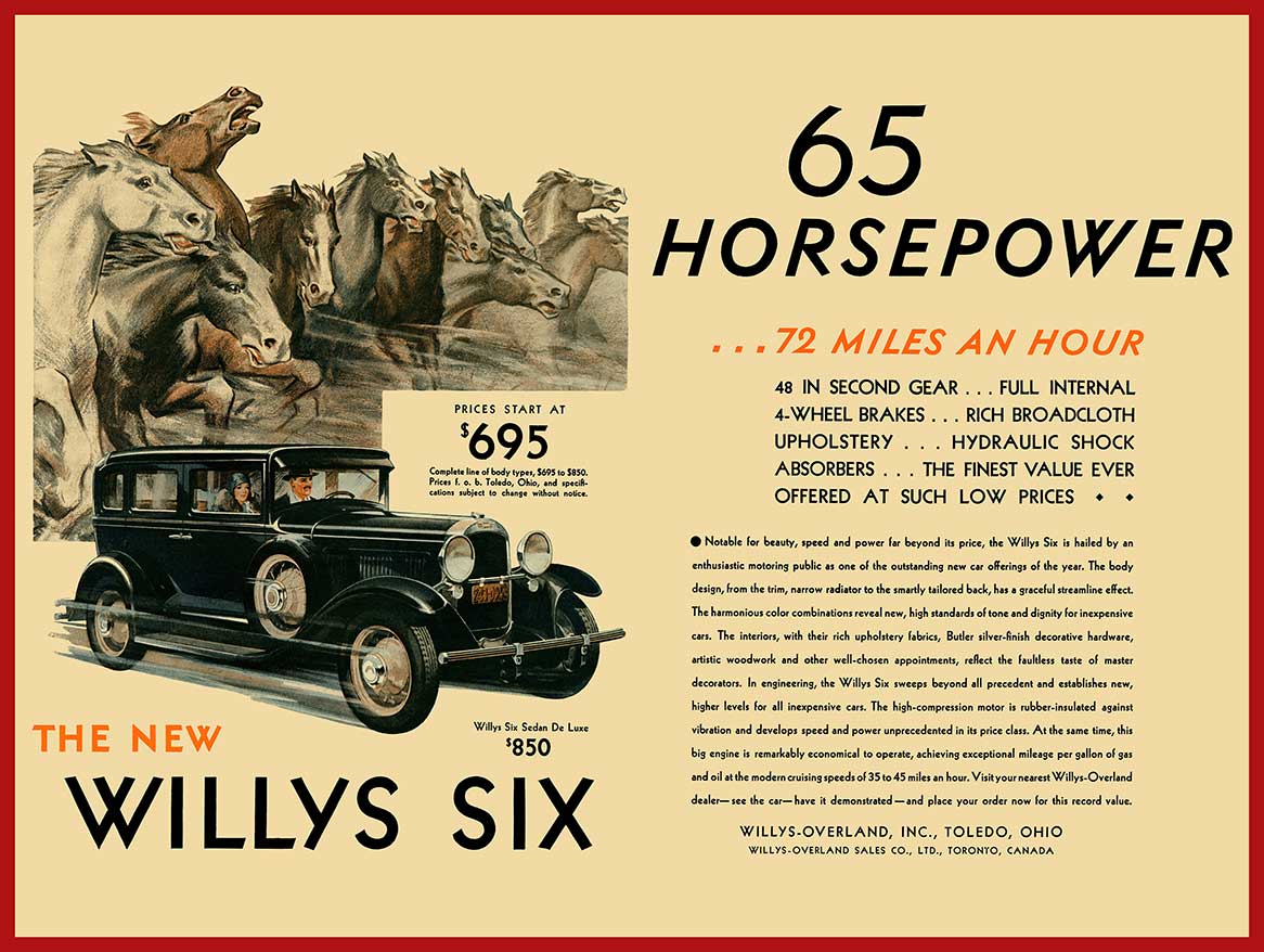 WILLY'S SIX 16 x 12