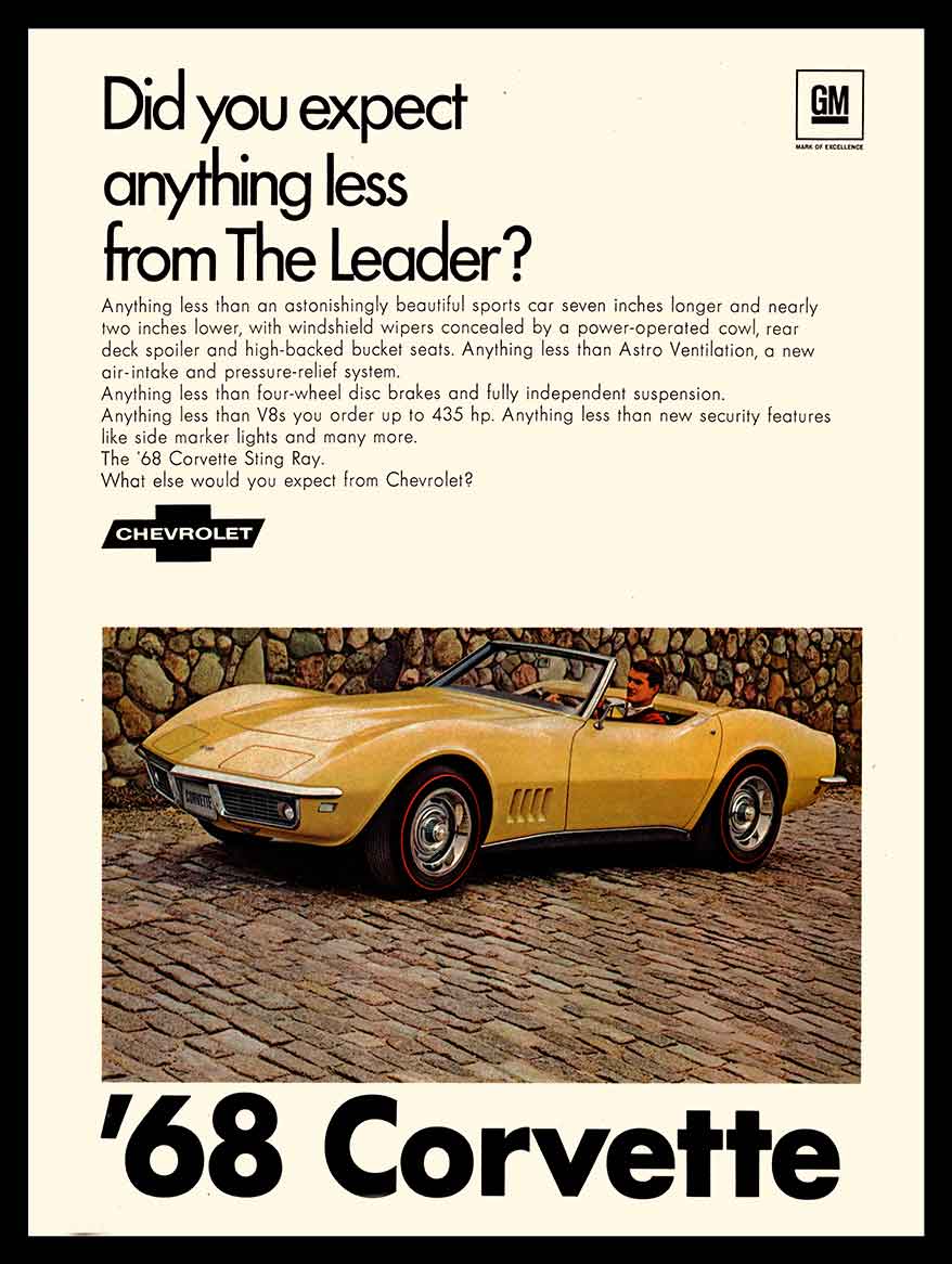 CORVETTE 1968 12 x 16
