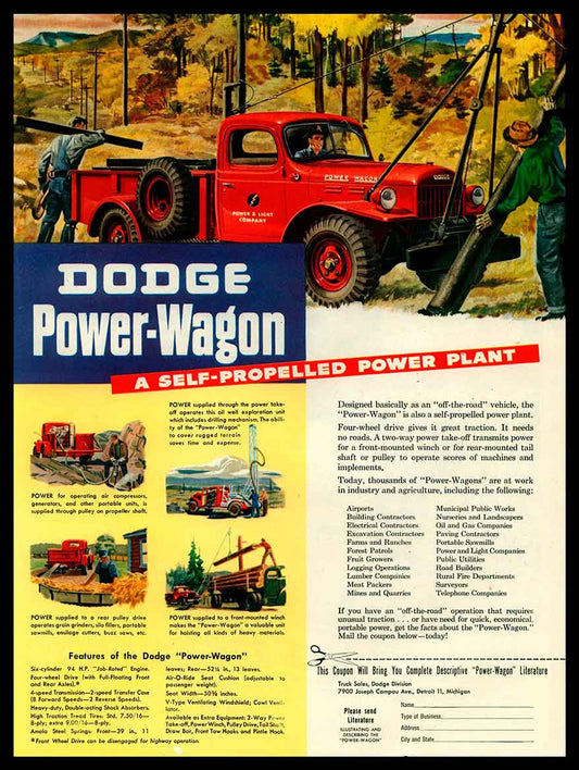DODGE POWER WAGON 1 12 x 16