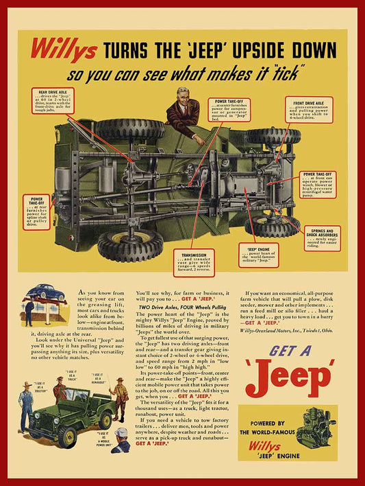 ECHO 1946 JEEP 201 RED 12 x 16