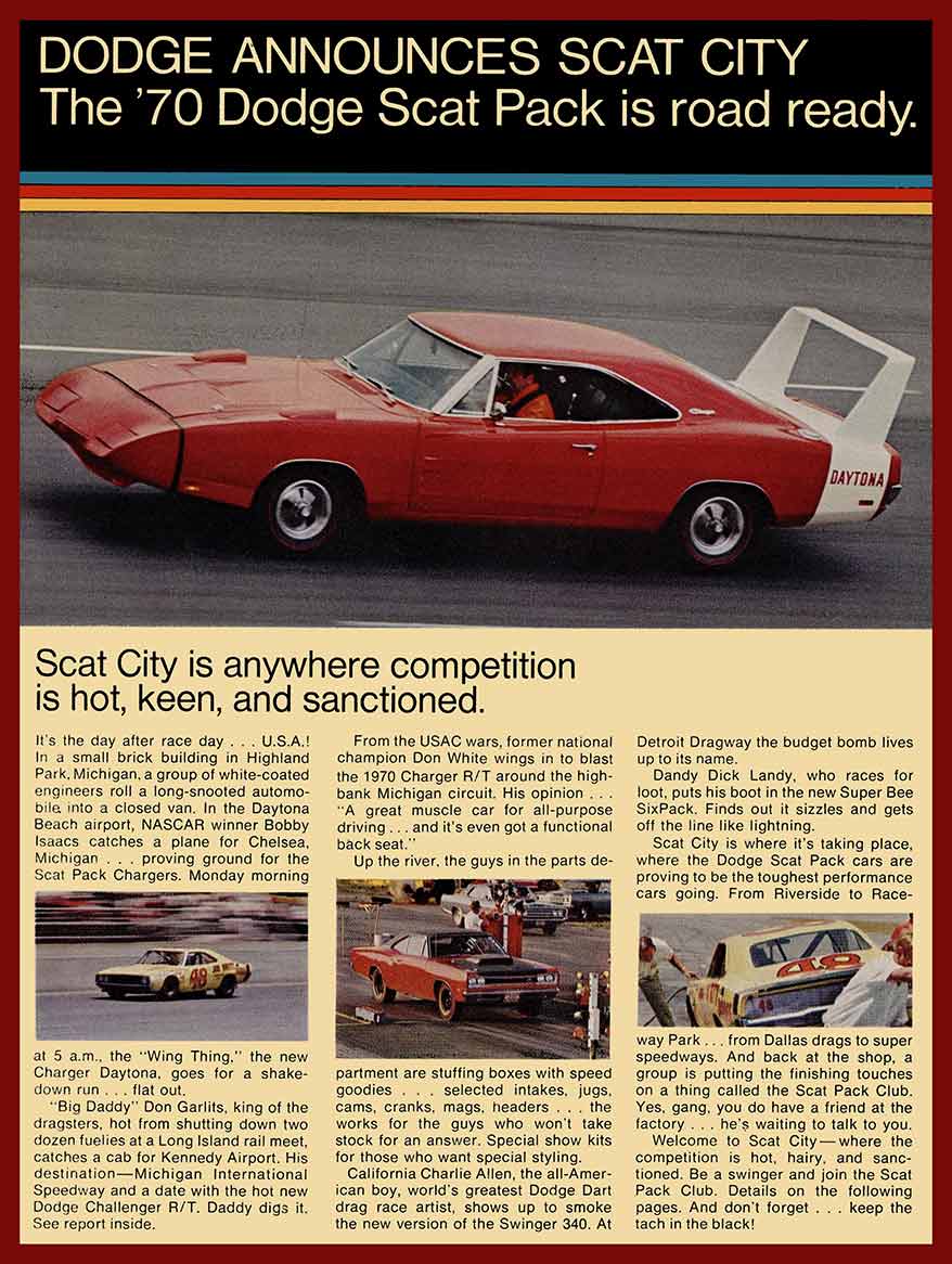 ZULU 1970 DODGE SCAT PACK RED 12 x 16