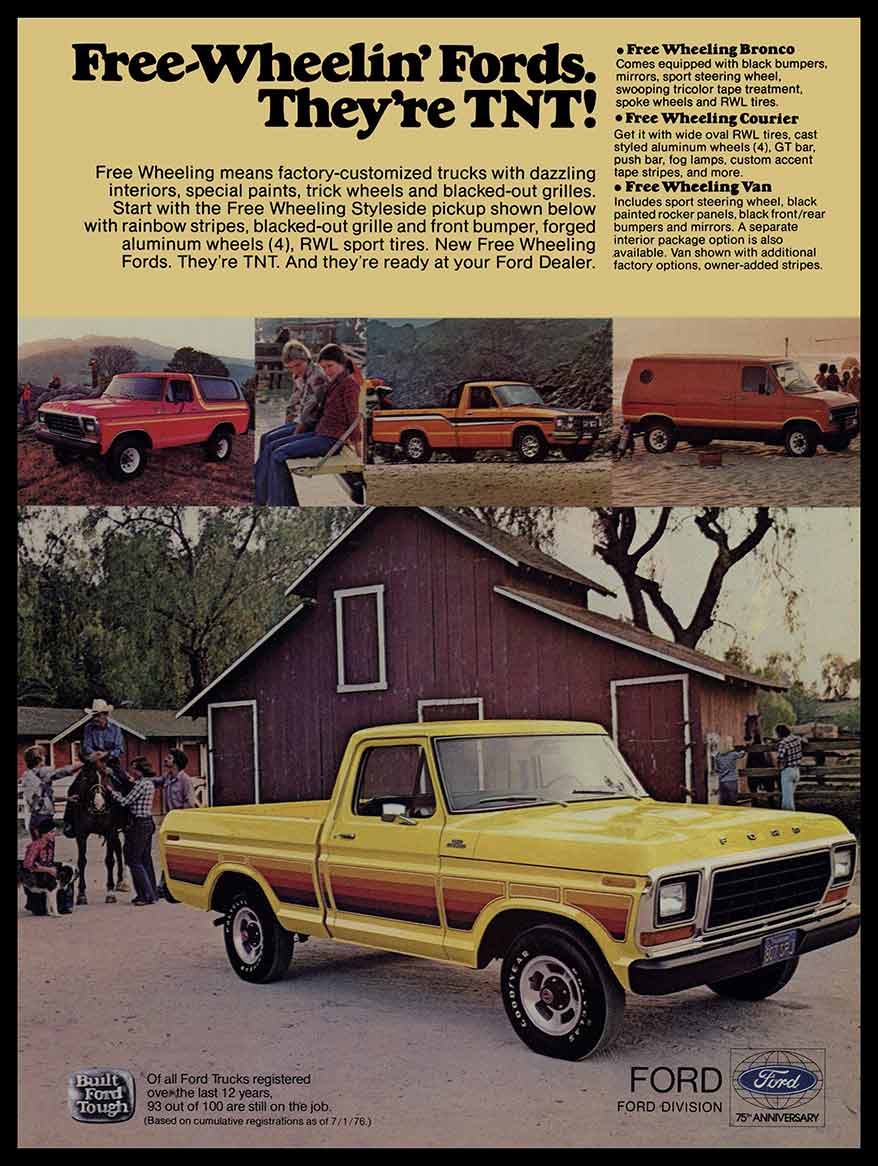 ZULU 1978 FORD TRUCK BLACK 12 x 16