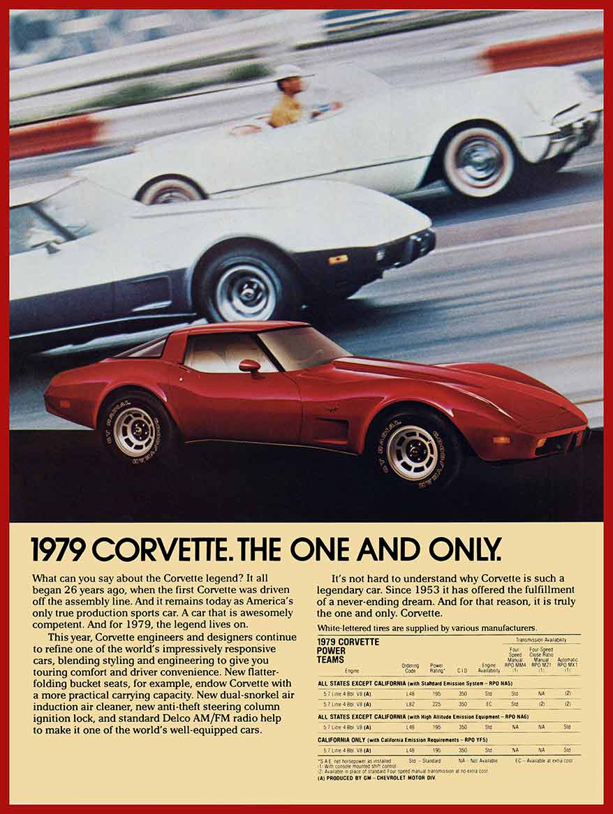 ZULU 1979 CORVETTE RED 12 x 16