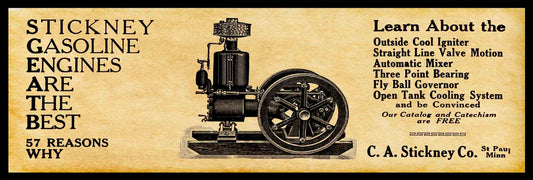 1910 STICKNEY ENGINES LONG 36 x 12