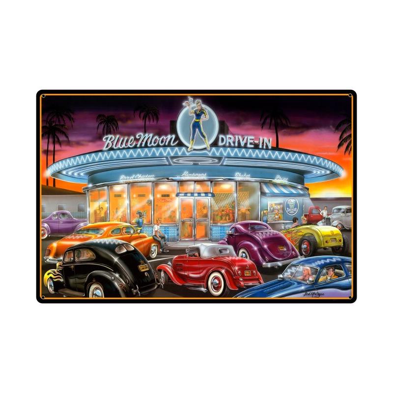 Blue Moon Drive In 36 x 24