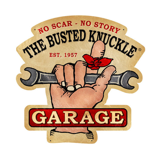 Busted Knuckle Garage Vintage Style Metal Sign 19 x 19