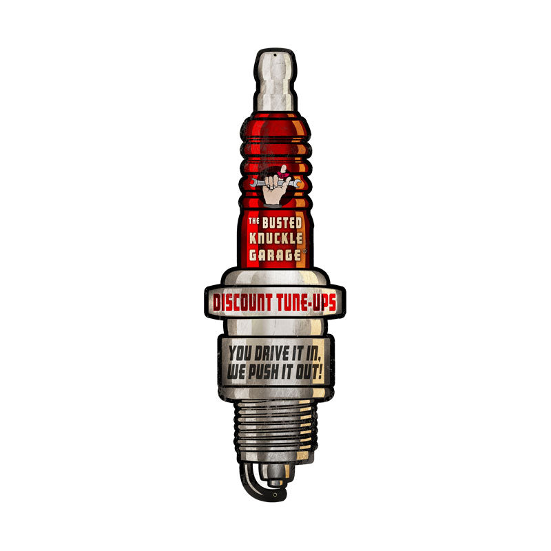 Spark Plug Vintage Style Metal Sign 7 x 31