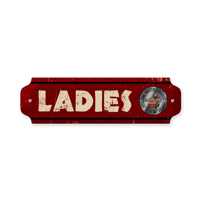 Ladies Vintage Style Metal Sign 12 x 3