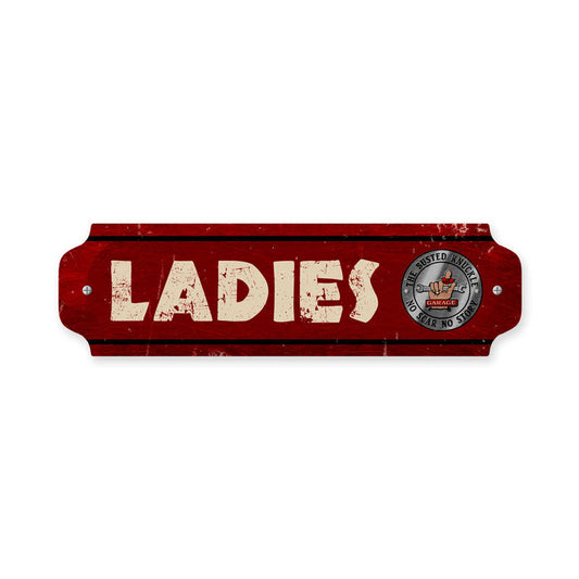 Ladies Vintage Style Metal Sign 12 x 3