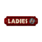Ladies Vintage Style Metal Sign 12 x 3