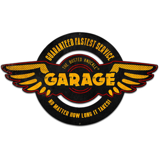 Fastest Service Wings Vintage Style Metal Sign 27 x 16