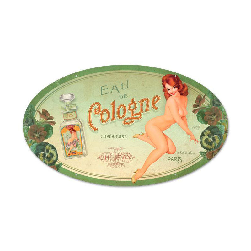 Cologne Pinup Vintage Style Metal Sign 14 x 24