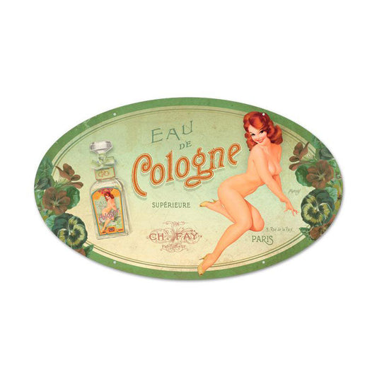 Cologne Pinup Vintage Style Metal Sign 14 x 24