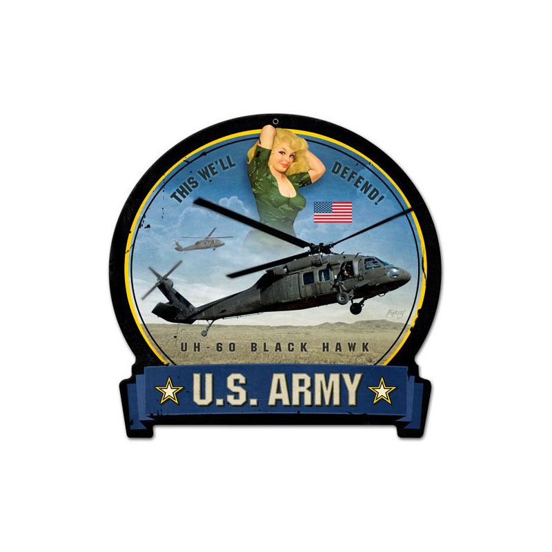 Army Blackhawk Vintage Style Metal Sign 16 X 15