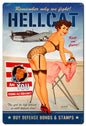 Hellcat F4 Vintage Style Metal Sign 24 x 36